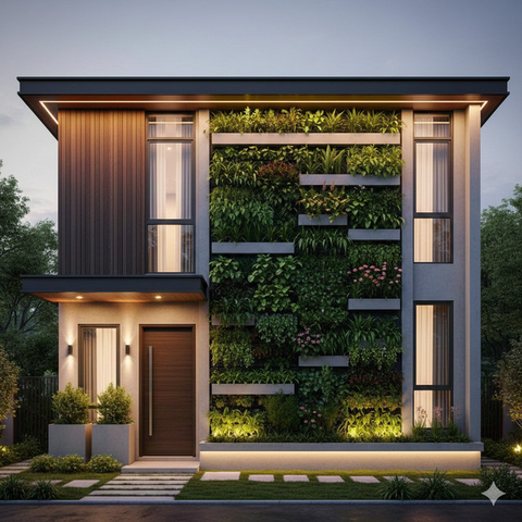 Desain Rumah Urban Farming (created by AI)