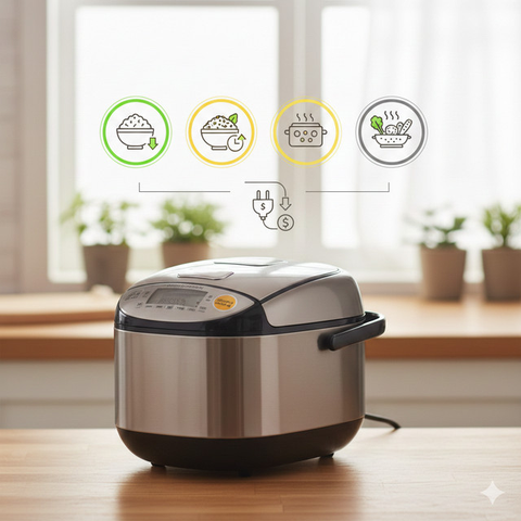 Ilustrasi Rice Cooker. (Foto: AI)