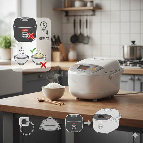 Ilustrasi Rice Cooker. (Foto: AI)