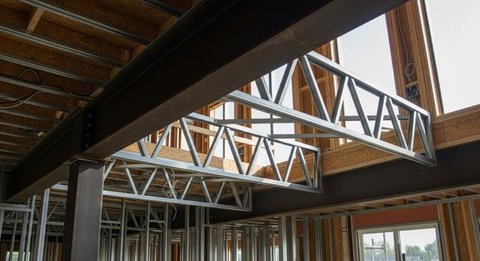 Desain Rumah Mini Modern dengan Mezzanine/AI