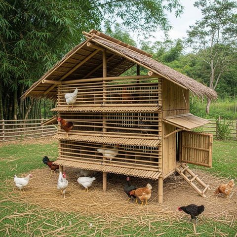 Model Kandang Ayam Petelur (Gemini AI)