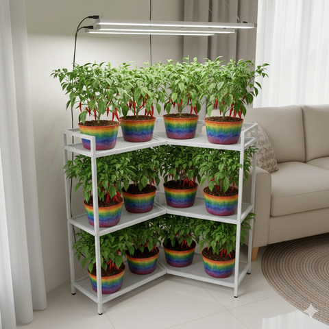 Ide Kebun Cabai Indoor Sederhana (foto: AI)