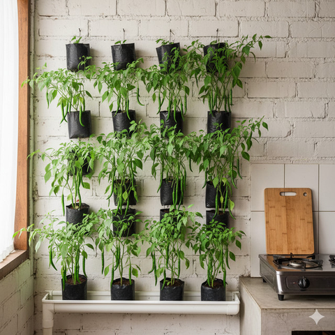 Ide Kebun Cabai Indoor Sederhana (foto: AI)