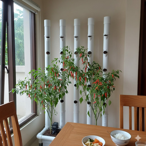 Ide Kebun Cabai Indoor Sederhana (foto: AI)