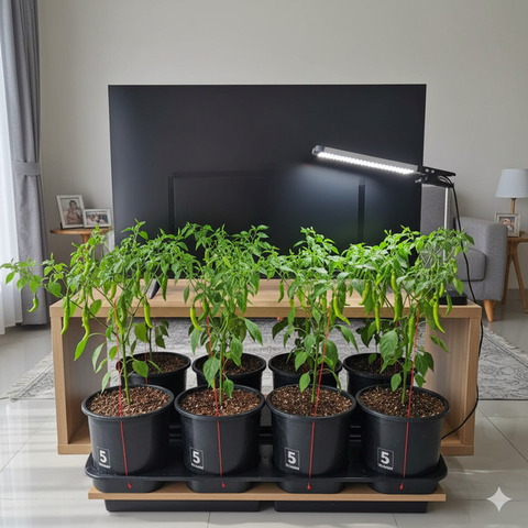 Ide Kebun Cabai Indoor Sederhana (foto: AI)