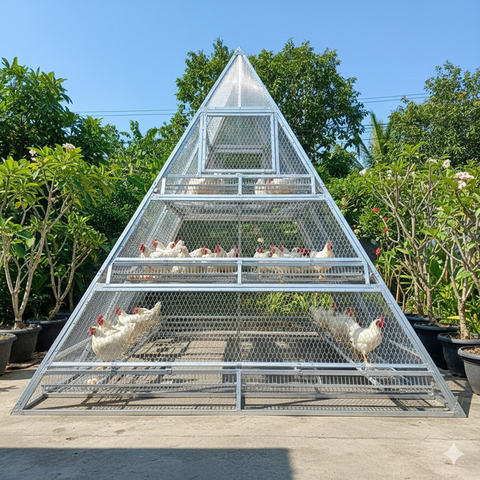 Desain Kandang Ayam Baja Ringan. AI