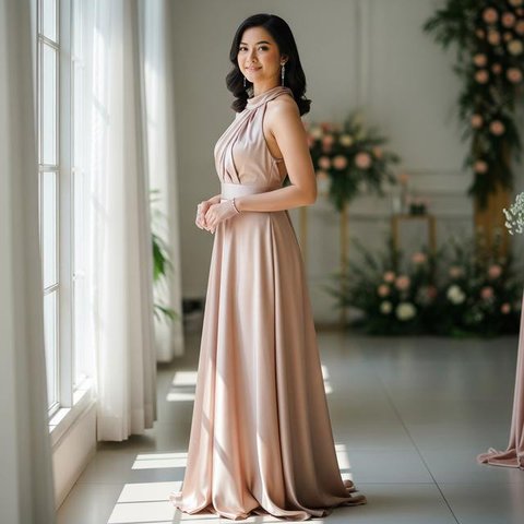 Model Baju Bridesmaid Bahan Satin/AI