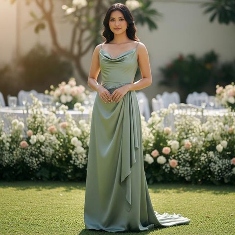 Model Baju Bridesmaid Bahan Satin/AI