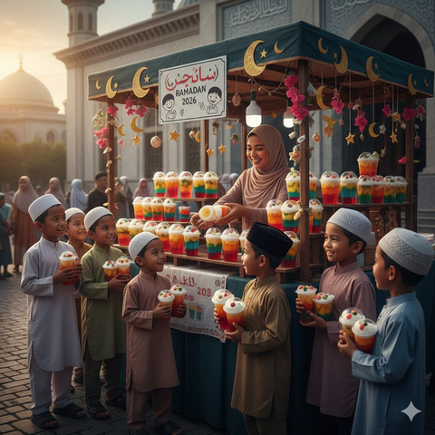 Ide Jualan Takjil Anak TPA Ramadan 2026 (Foto: Gemini AI)