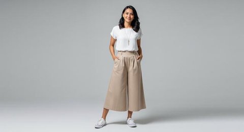 Model Celana 3/4 untuk Wanita Model Bermuda/ AI