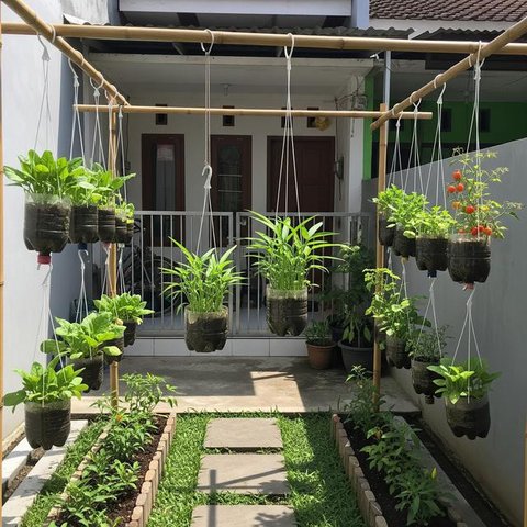 Ide Kebun Sayur Hemat Biaya di Kontrakan Sepetak. (Foto: AI)