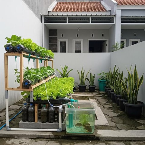 Ide Kebun Sayur Hemat Biaya di Kontrakan Sepetak. (Foto: AI)