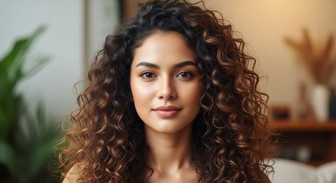 Model Rambut Panjang Curly Bawah yang Natural (Foto: Gemini AI)