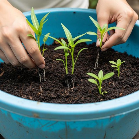 Anggota Karang Taruna RW 04 Kebon Baru saat melakukan perawatan sayuran yang ditanam dengan sistem hidroponik di Kebun Edukasi, Tebet, Jakarta Selatan, Selasa (19/7/2022). Untuk pakcoy, kangk