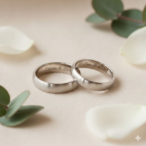 Model cincin nikah ukir nama (Foto: Reve Art AI)