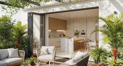 Inspirasi Teras Mini Dekat Dapur Rumah (Image by Gemini AI)