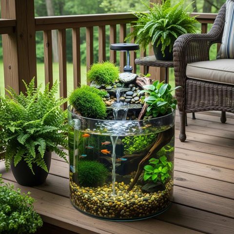 Desain Akuarium dari Galon Bekas (Image by Gemini AI)