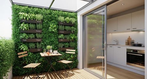 Inspirasi Teras Mini Dekat Dapur Rumah (Image by Gemini AI)