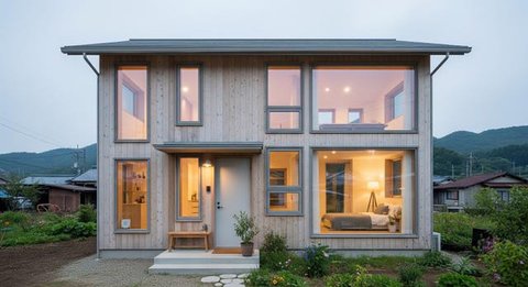 Desain Rumah Kecil Konsep Slow Living (AI)