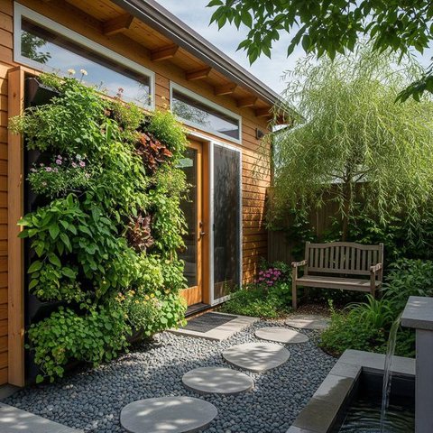 Desain Rumah Kecil Konsep Slow Living (AI)