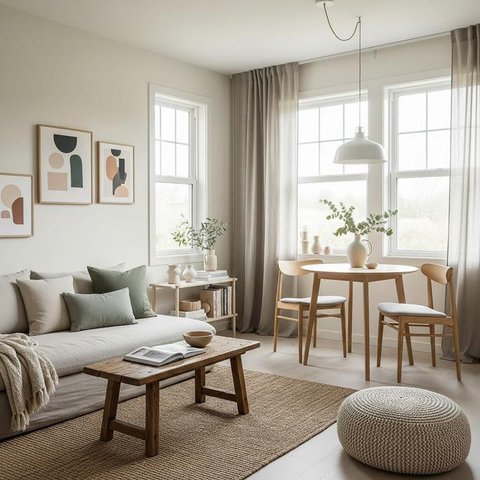 Desain Rumah Kecil Konsep Slow Living (AI)