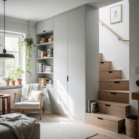 Desain Rumah Kecil Konsep Slow Living (AI)