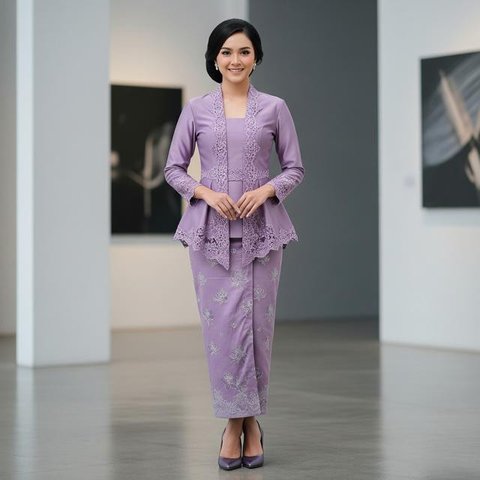 Model Kebaya Soft Ungu Terbaru 2026/Instagram/@louisedaniellaa