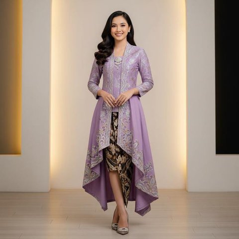 Model Kebaya Soft Ungu Terbaru 2026/Instagram/@louisedaniellaa
