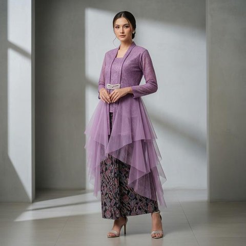 Model Kebaya Soft Ungu Terbaru 2026/Instagram/@louisedaniellaa