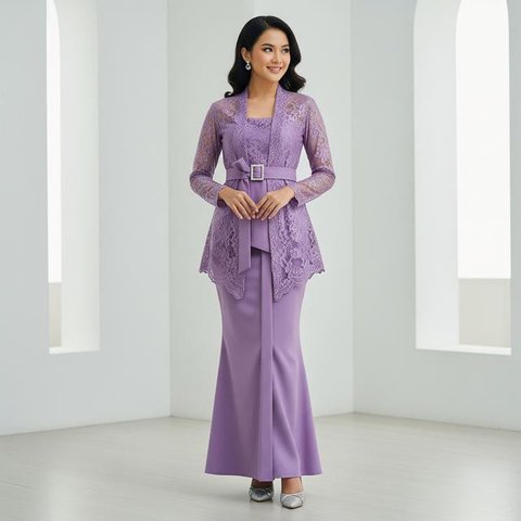 Model Kebaya Soft Ungu Terbaru 2026/Instagram/@louisedaniellaa