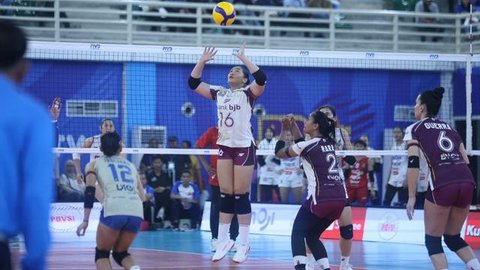 Tim putri Bandung bjb Tandamata berhasil meraih kemenangan telak 3-0 atas Medan Falcons dalam lanjutan Proliga 2026 yang digelar di GOR Voli Indoor Sumut Sport Center, Deli Serdang, Jumat (16