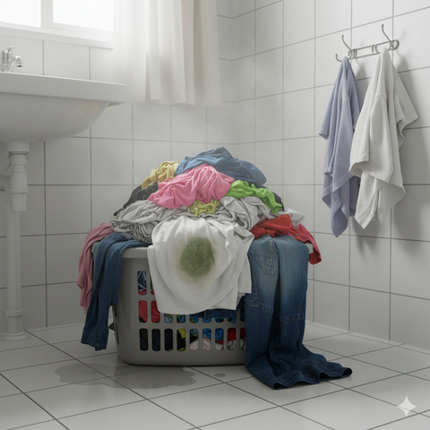 Trik mengatasi pakaian bau apek saat hujan (Foto: Reve Art AI)