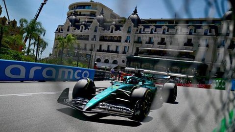 Pembalap tim F1 Aston Martin, Lance Stroll. (AFP/Martin Keep)