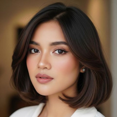 Model Rambut Pendek Wajah Oval Low Maintenance 2025. Foto: Gemini