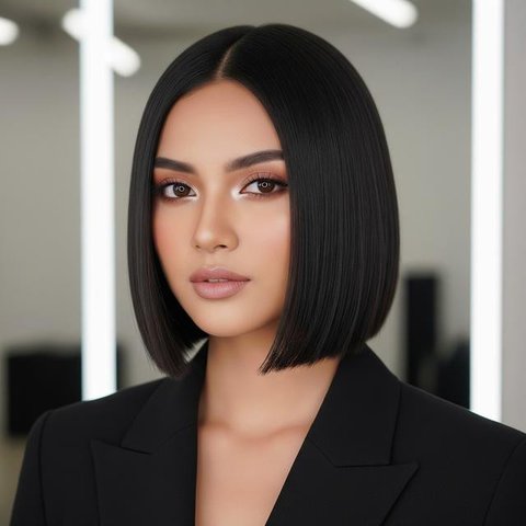 Model Rambut Pendek Wajah Oval Low Maintenance 2025. Foto: Gemini