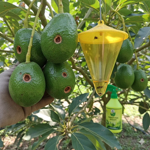 Pohon Alpukat (Photo by Matthias Oben: https://www.pexels.com/photo/avocado-fruits-hanging-on-tree-3687927/)