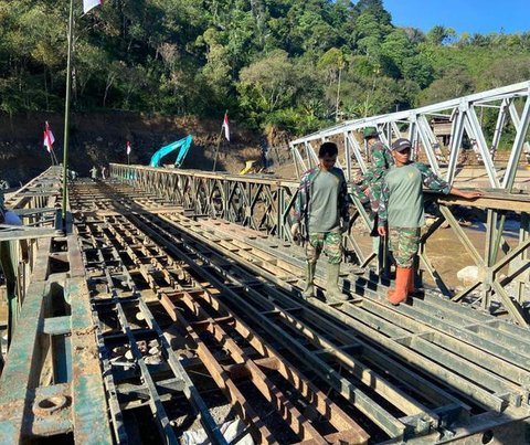 Pembangunan jembatan bailey di Aceh terus dikebut untuk memulihkan konektivitas pascabencana.(Ist)