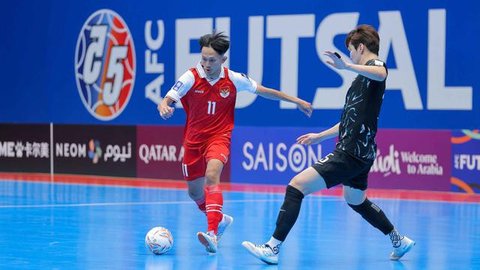 Pemain Timnas Futsal Indonesia merayakan kemenangan atas Korea Selatan pada laga pertama Grup A Piala Asia 2026 di Indonesia Arena, Jakarta, pada Selasa (27/1/2026) malam WIB. Timnas Futsal I