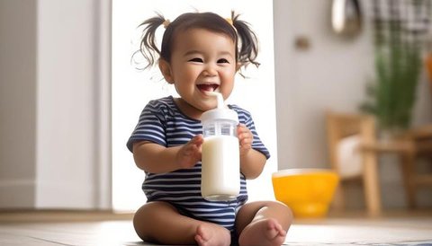 Setelah ASI, Orangtua Kerap Beri Susu Formula dan UHT pada Anak, Mana yang Lebih Dianjurkan Dokter? Foto: AI by deepai.org.