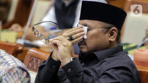 Dalam perkara ini, KPK menduga ada penyelewengan dalam pembagian 20.000 kuota tambahan yang diberikan pemerintah Arab Saudi. Tampak dalam foto, mantan Menteri Agama Republik Indonesia, Yaqut