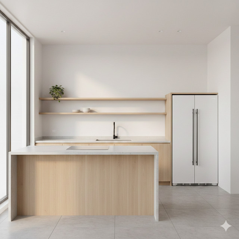 Model Dinding Dapur Minimalis yang Estetik (Foto: Reve Art AI)