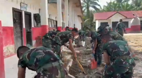 Proses Belajar Mengajar di Sekolah Dasar (SD) Pascabencana Sumut. (istimewa)