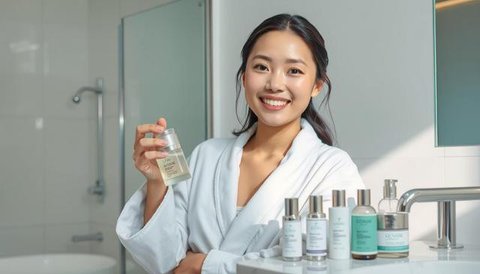 Lakukan perawatan kulit wajah secara rutin dengan langkah sederhana seperti membersihkan, melembabkan, dan memakai sunscreen setiap hari. (Foto: cookie studio/Freepik)
