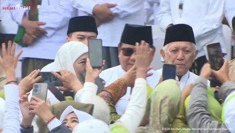 Presiden Prabowo Subianto saat memberikan sambutan dalam acara Mujahadah Kubro Satu Abad Nahdlatul Ulama (NU) di Malang, Jawa Timur, Minggu (8/2/2026). (Dok. Tangkapan Layar YouTube Sekretari