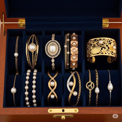 Ilustrasi Gelang Emas Mutiara (Photo by bristekjegor on Freepik)