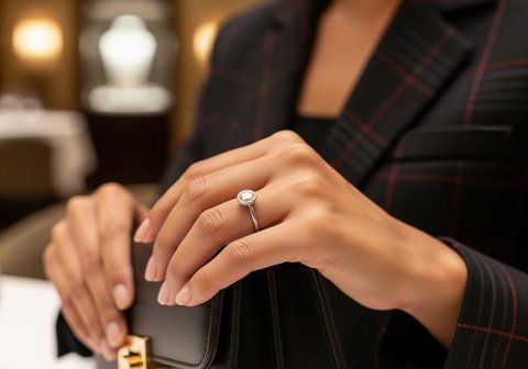 Model Cincin Berlian Luxury Look Minimalis 2026 (AI)
