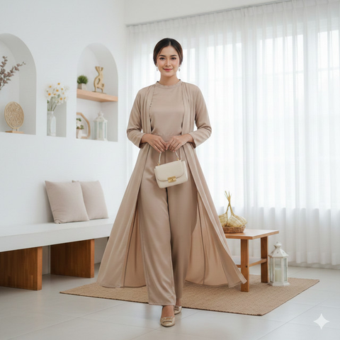 Model Baju Lebaran Tanpa Hijab Tapi Tetap Sopan (created by AI)