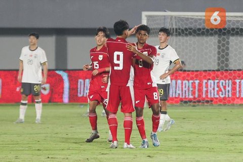 Timnas Indonesia U-17 Vs Timnas China U-17. (Bola.com/Abdul Aziz).