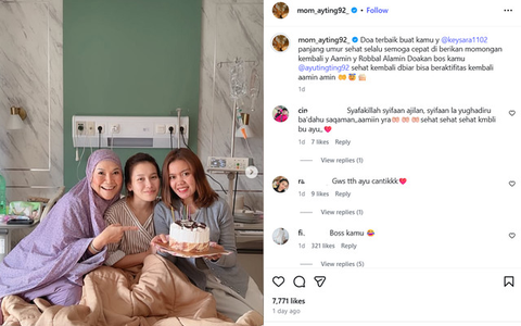 Ayu Ting Ting dirawat. (via Halo Selebriti - YouTube/ SCTV)