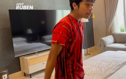 Potret Kamar Betrand Peto di Rumah Ruben Onsu/ Youtube Just Ruben